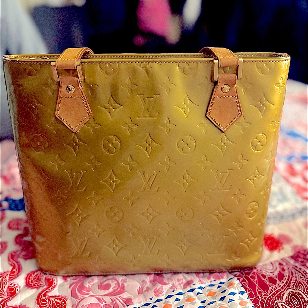 Vintage Louis Vuitton Vernis Houston Yellow Gold